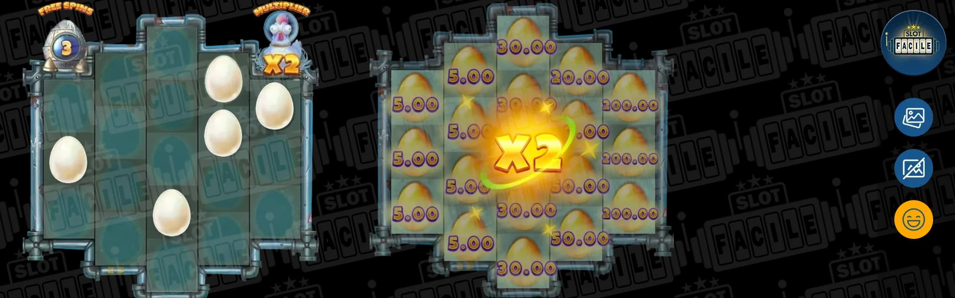 Golden Egg Invaders slot machine gratis su SlotFacile_free spins.webp