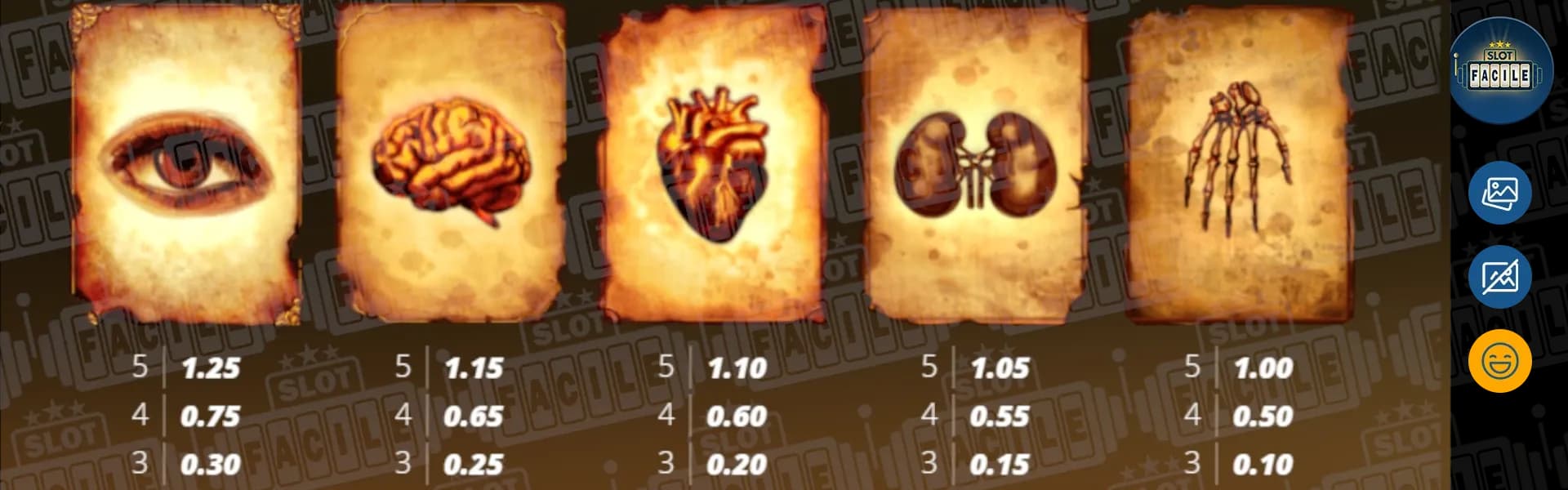 Mental slot gratis su slotfacile simboli organi.webp