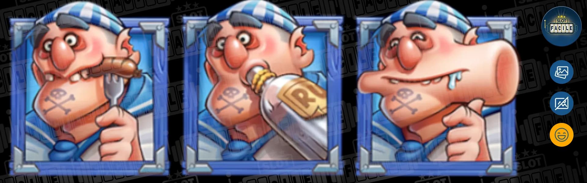 Crabby's Gold slot machine gratis su slotfacile simbolo pirata blu.webp